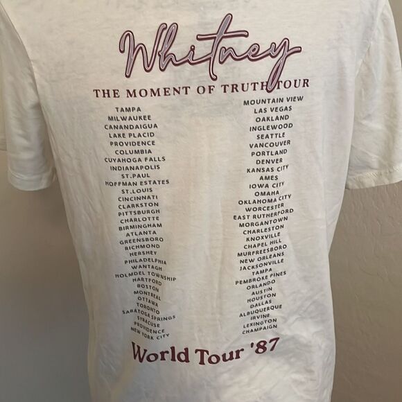 Whitney Houston Off White Graphic Shirt - Picture 7 of 8
